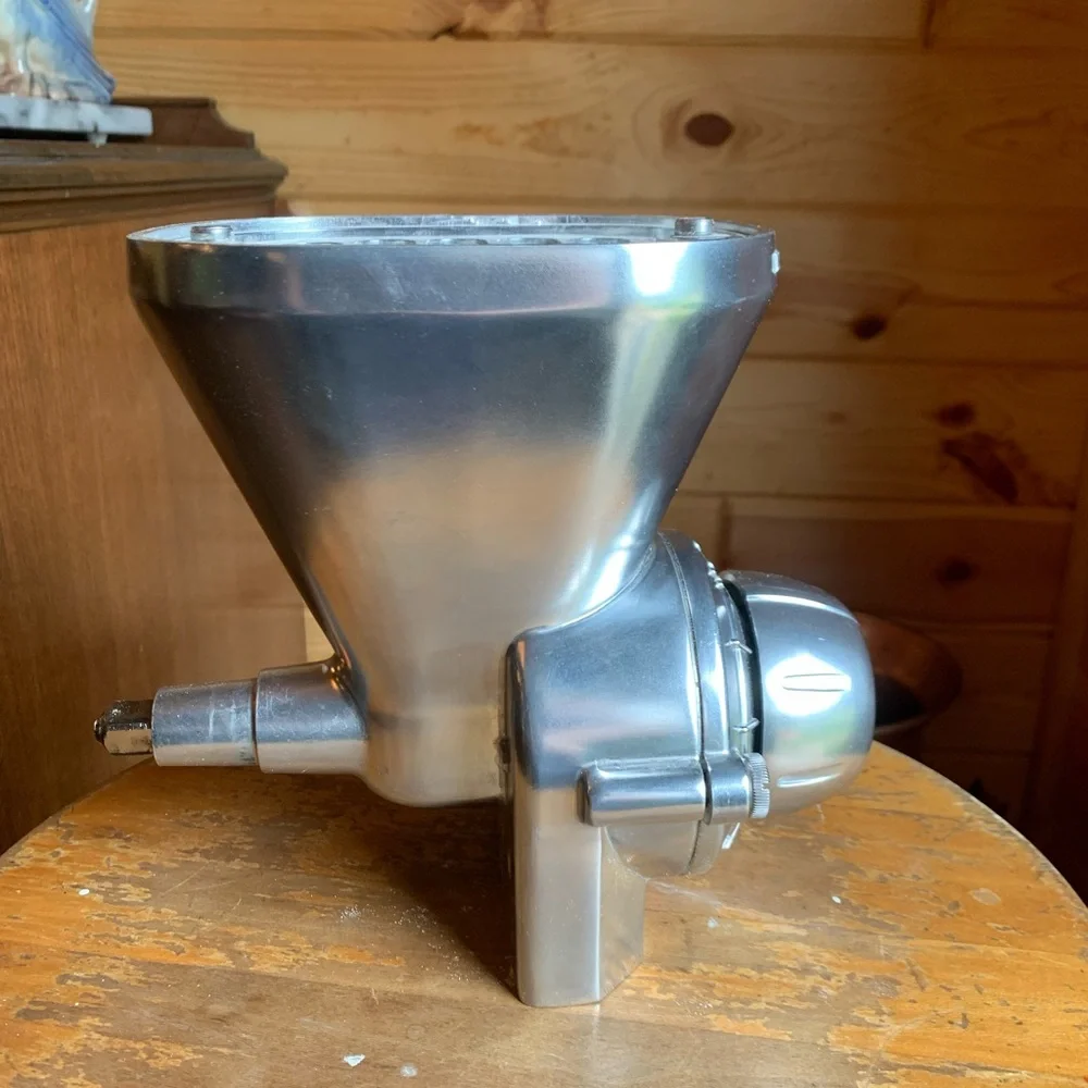 Grain mill kitchenaid Attachment - Shiny Aluminum Finish